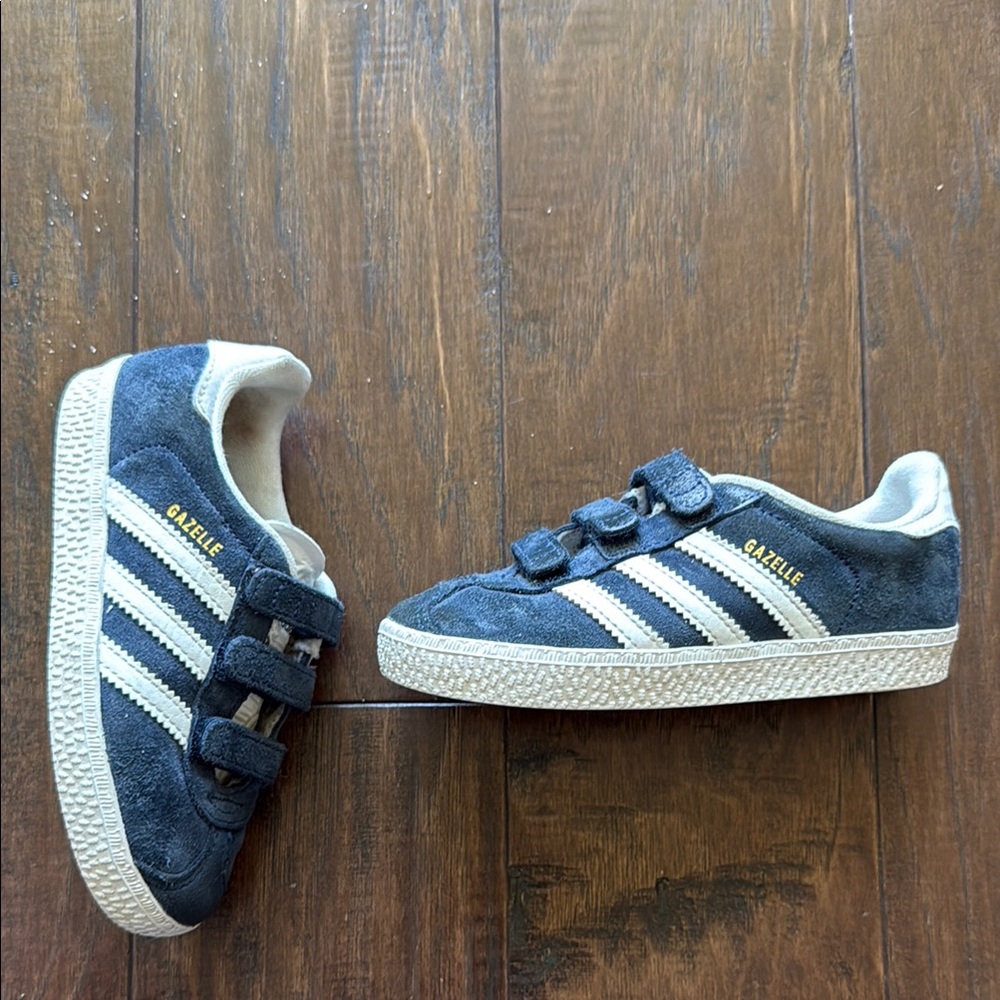 Adidas Navy and White Gazelle Sneakers Classic Design